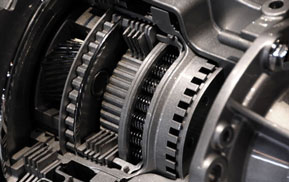 Cutaway view of transmission gears