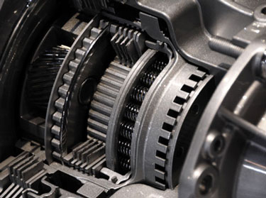 Cutaway view of transmission gears