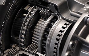 Cutaway of transmission gears